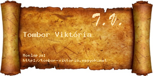 Tombor Viktória névjegykártya